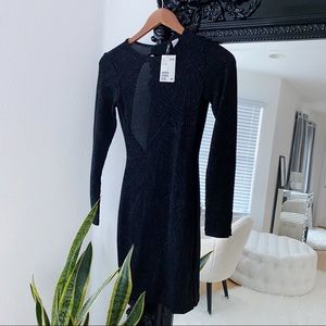 H&M | Women’s Black Open Back Sequin Dress